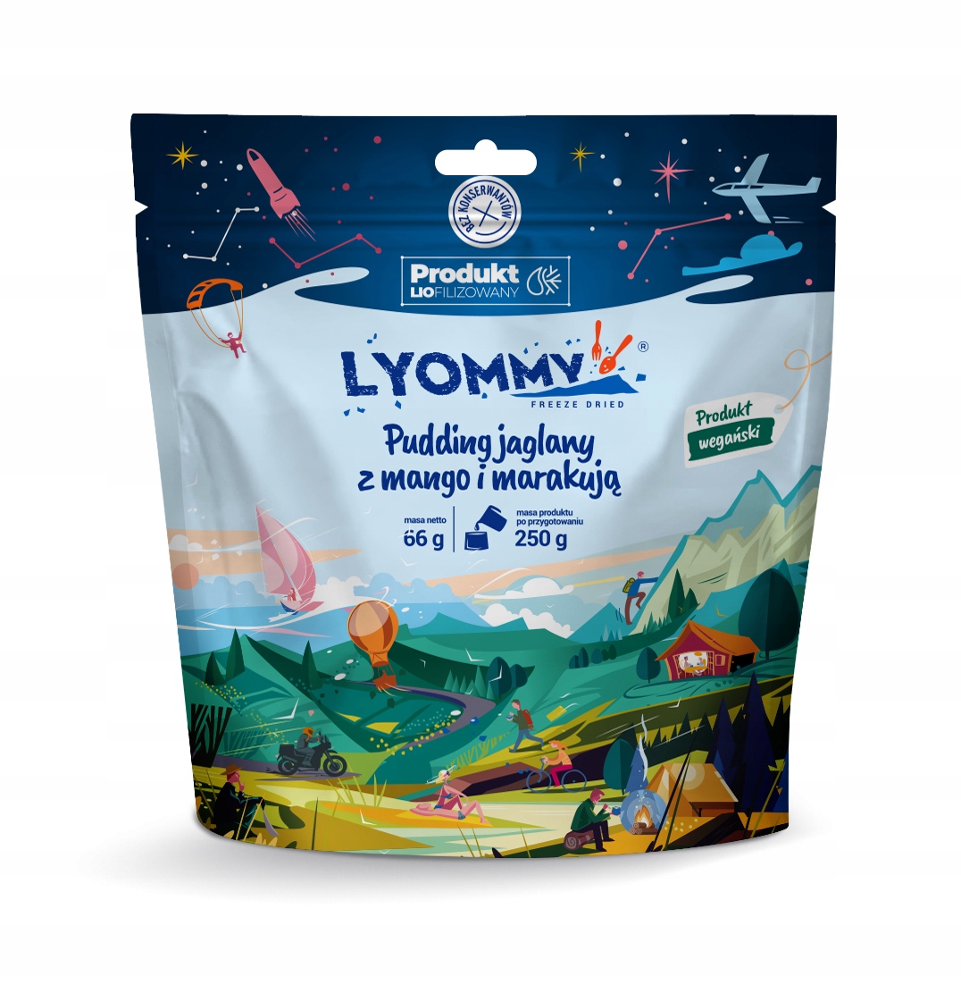 Deser liofilizowany Lyommy Pudding jaglany z mango i marakują 66 g (250 g)