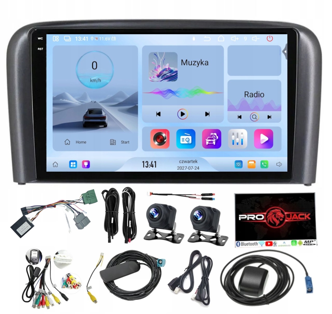 Rádio Navigácia Carplay Android Volvo S80 1998-2006 Wifi 4GB 64GB Sim