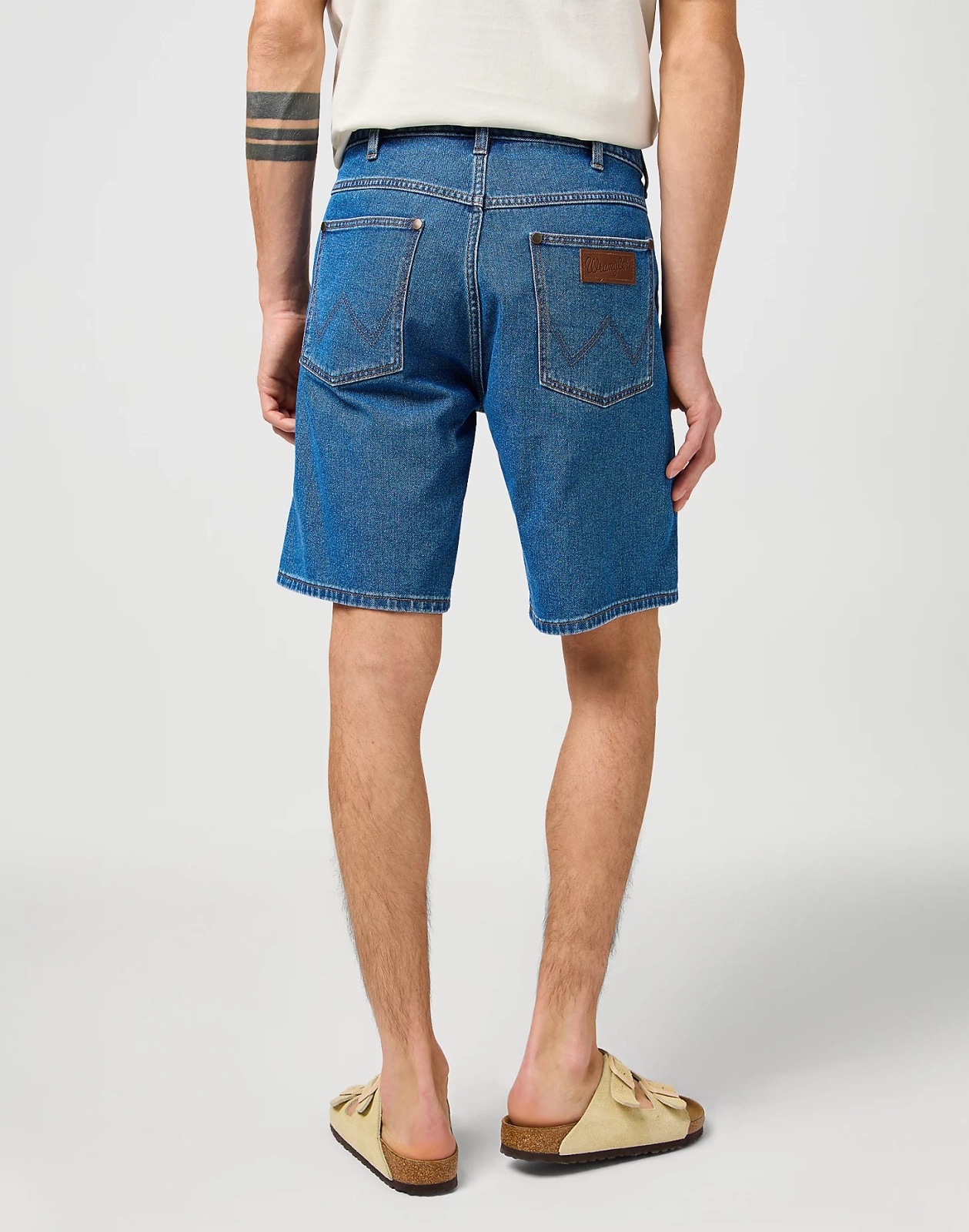 Męskie spodenki jeansowe Wrangler Frontier Short Rugged Reef 112362494 W34