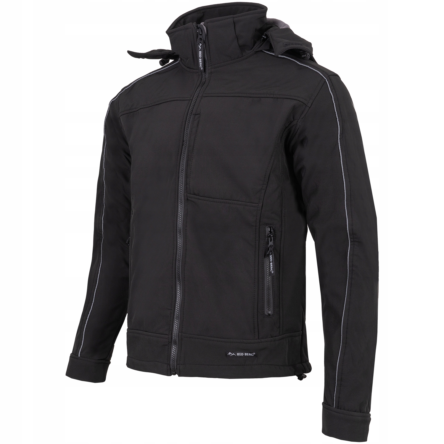 KURTKA SOFTSHELL ROBOCZA Z KAPTUREM CZARNA REDBERG Kod producenta RB-StormSO-C__XXXXL.