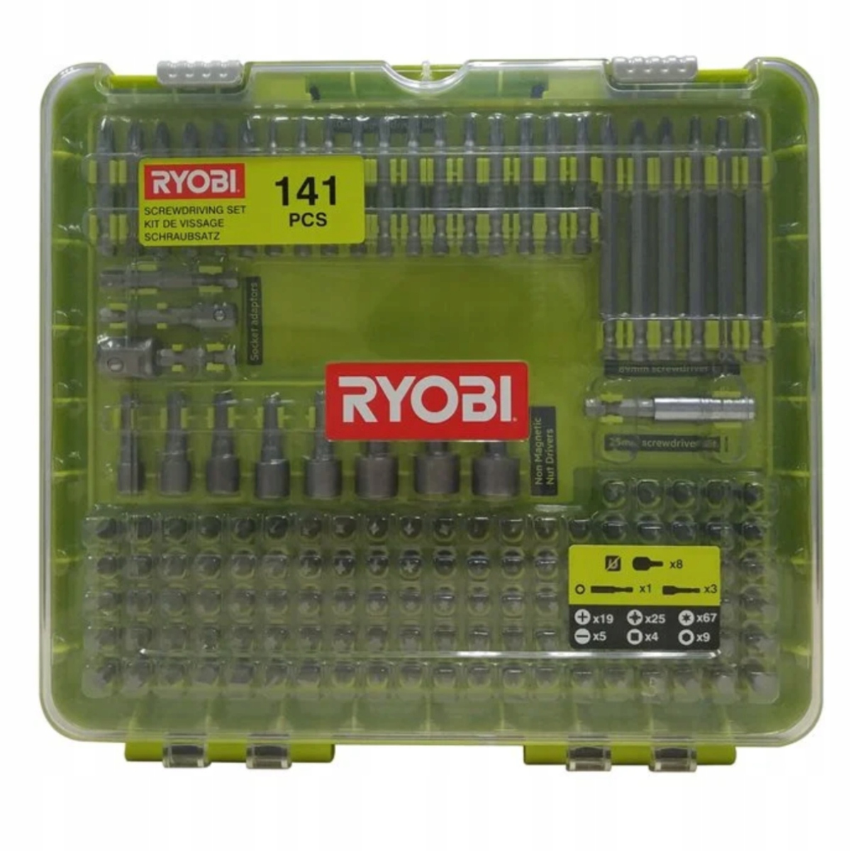 Ryobi Sada šroubovacích bitů 141 prvků RAKD141