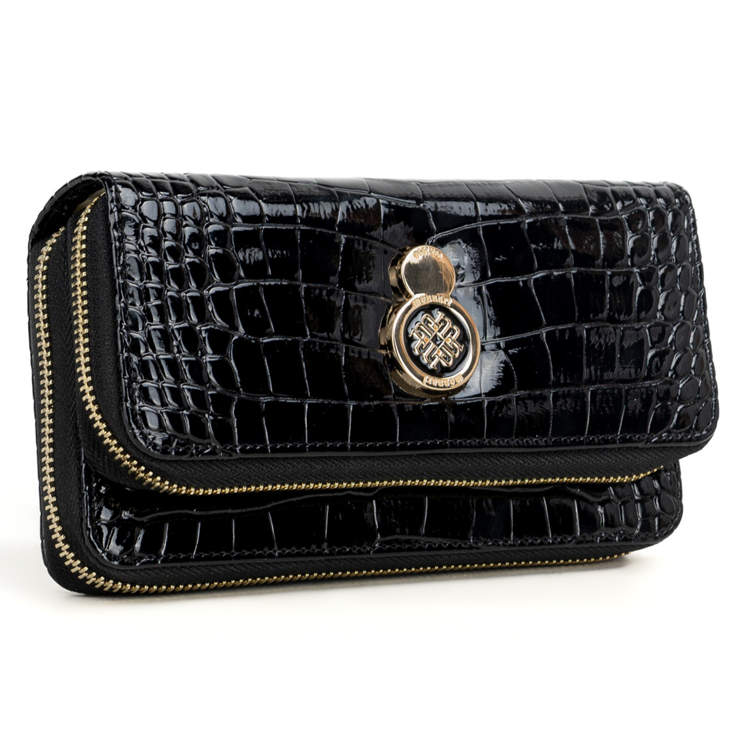 Peněženka Monnari eko kůže černá dámská lesklá. Jako dárek