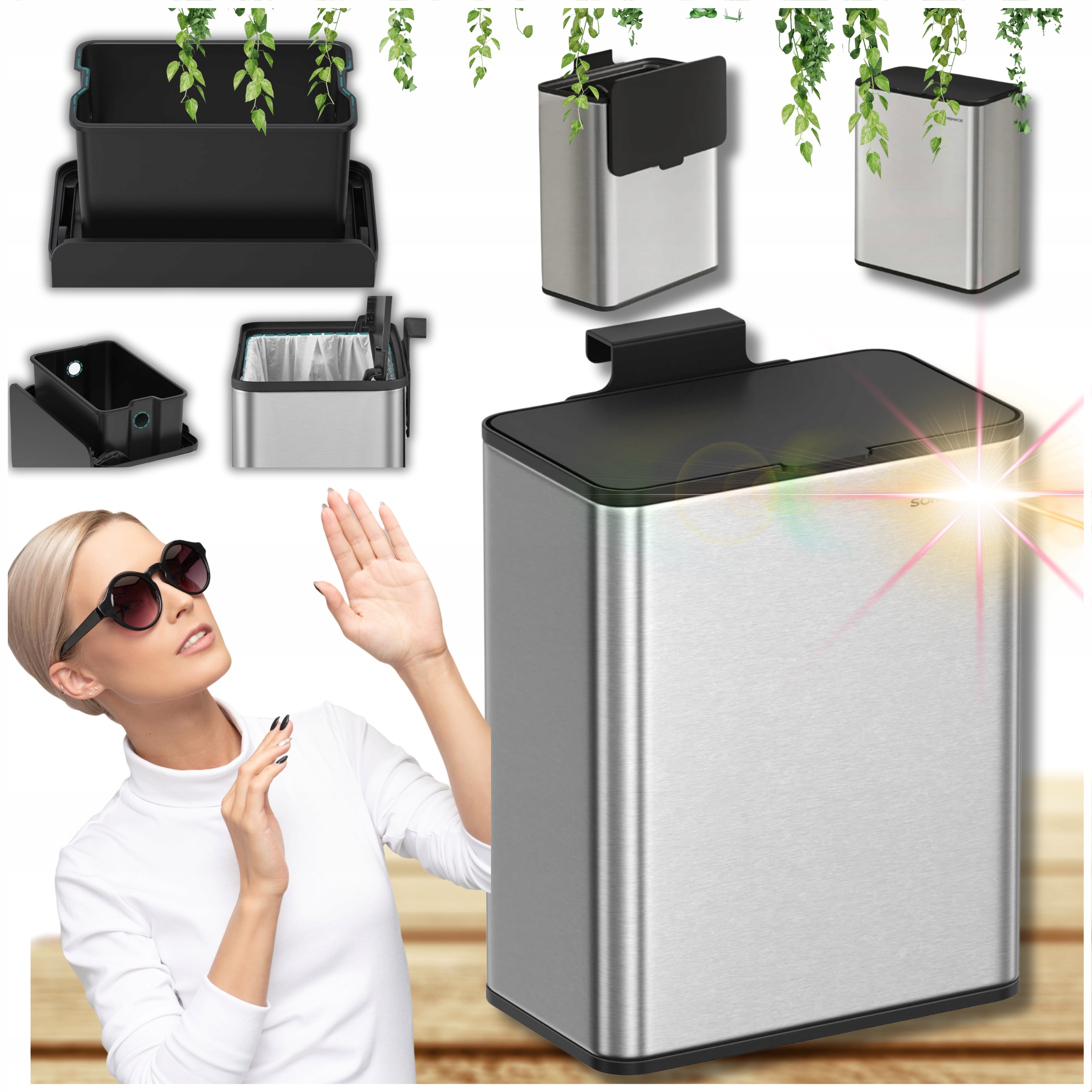 Koš Nádoba Organizér Na Odpadky Koupelnový Kuchyňský Závěsný Bio!