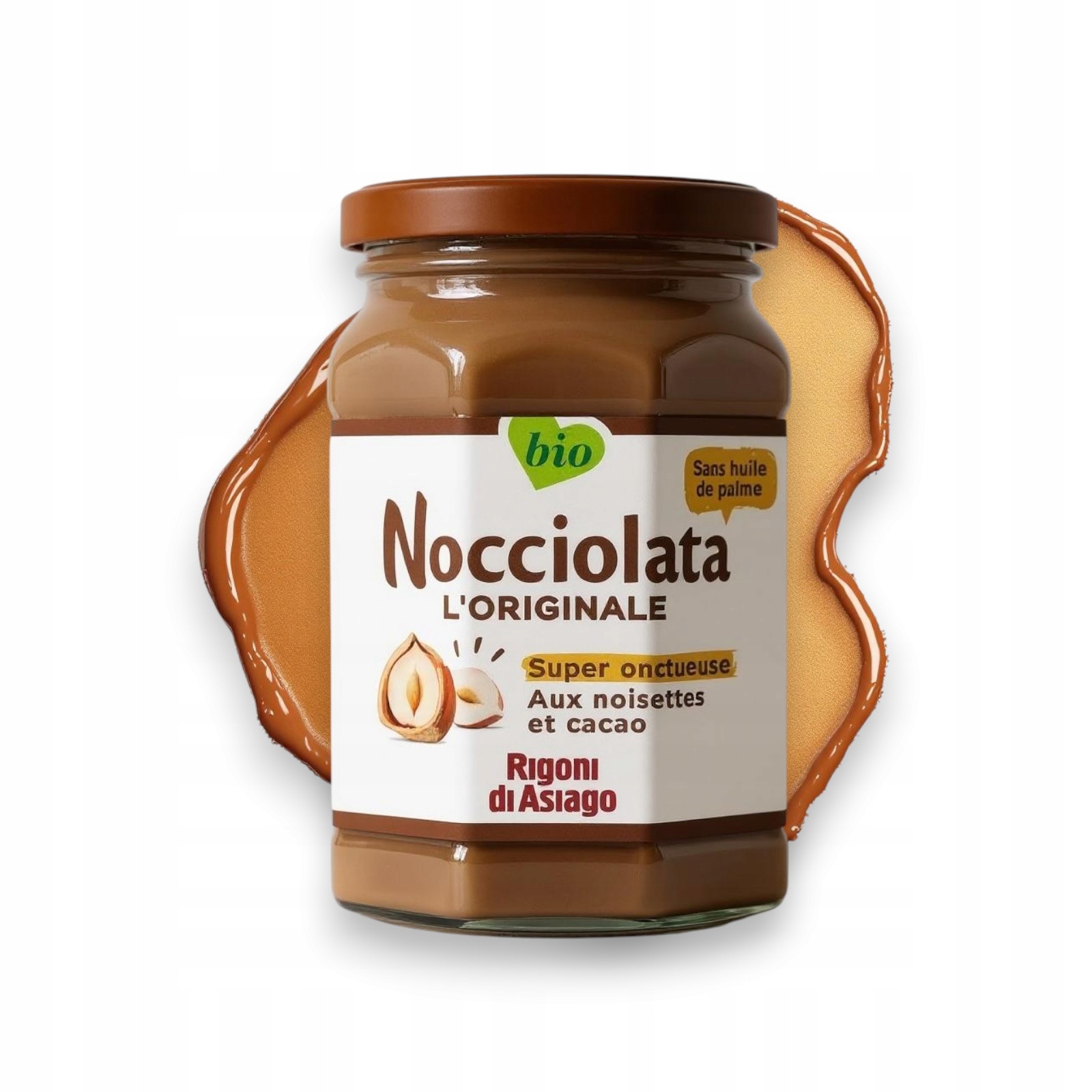 Levně Velký Italský oříškový krém Nocciolata XXL Bio 650 g Rigoni