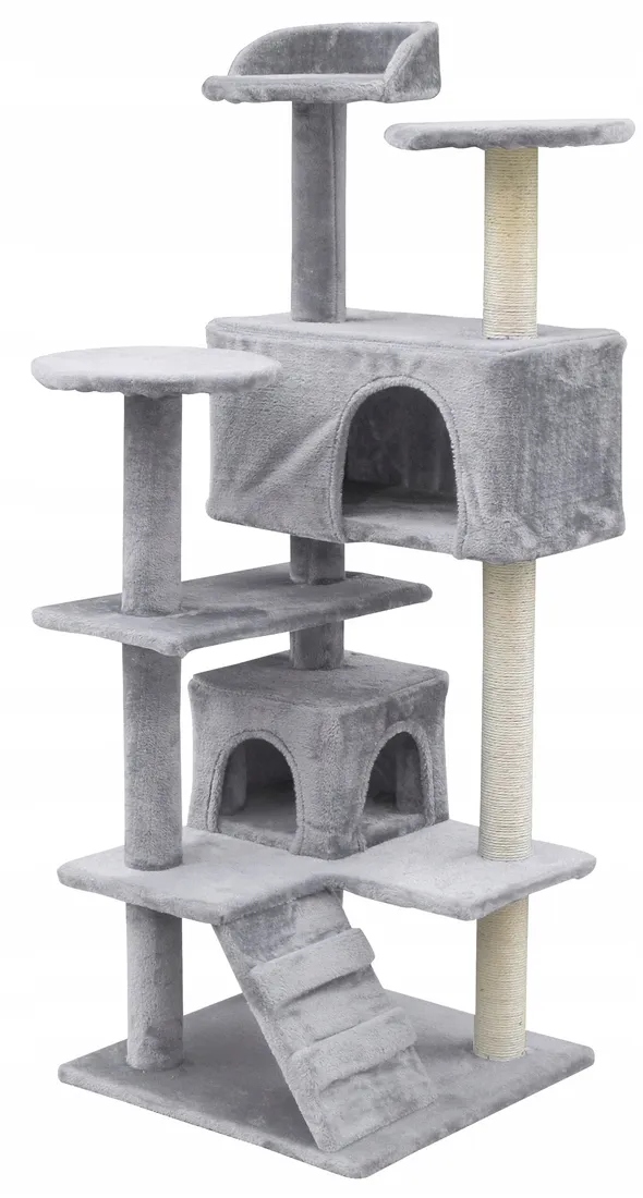 Levně Mocné Škrabadlo Pro Kočky Kočky Domeček Strom Pelíšek Žebřík Myška XL 130 cm