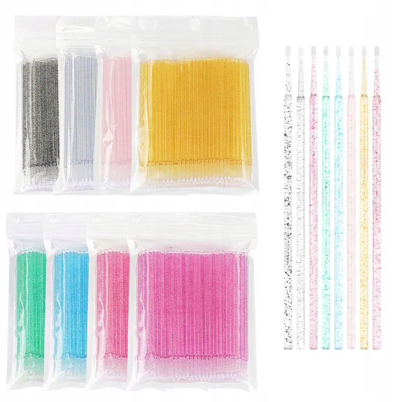 100szt APLIKATORY DO RZĘS BROKAT/ KRYSZTAŁ