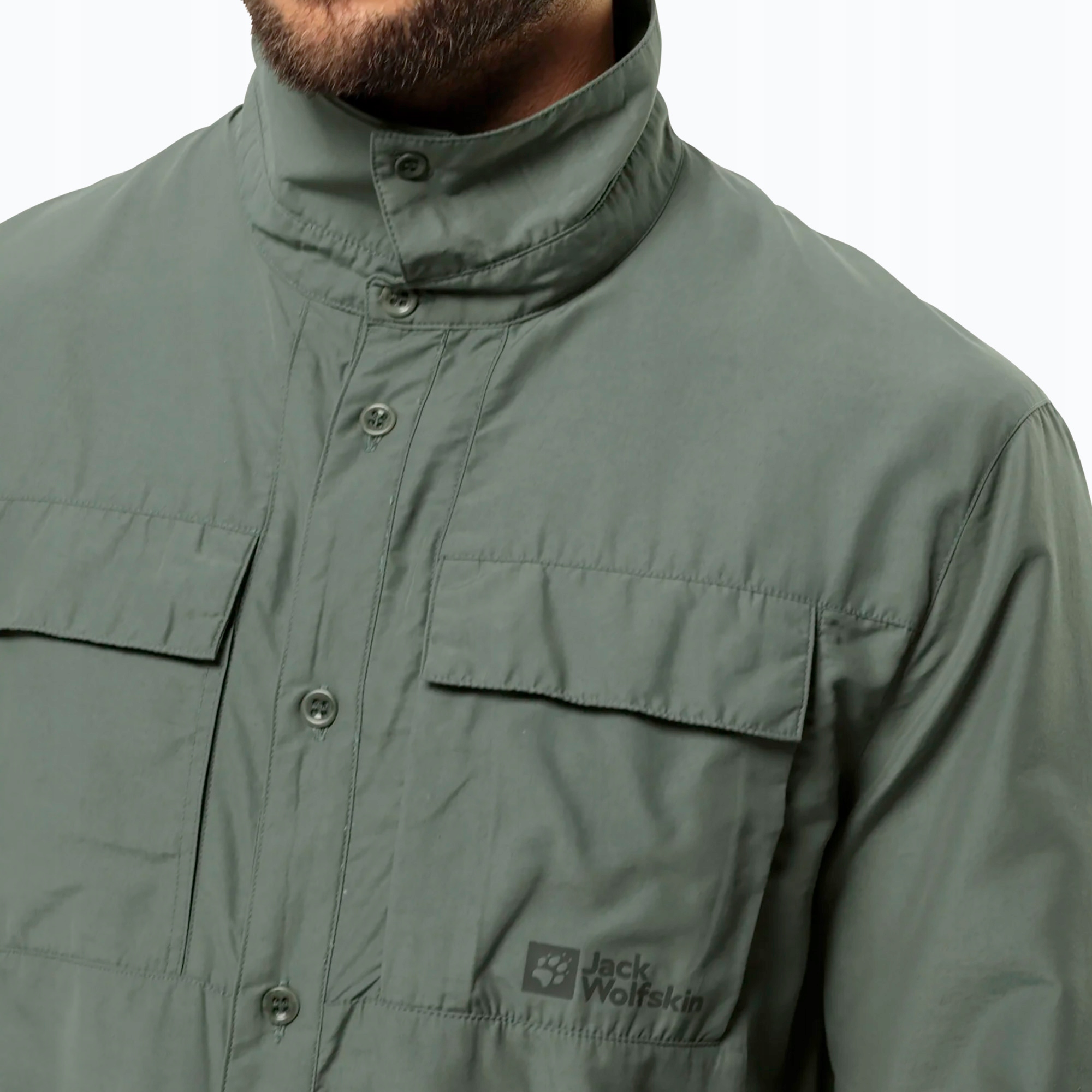 Koszula trekkingowa męska Jack Wolfskin Barrier L/S hedge green M Kolekcja Barrier L/S