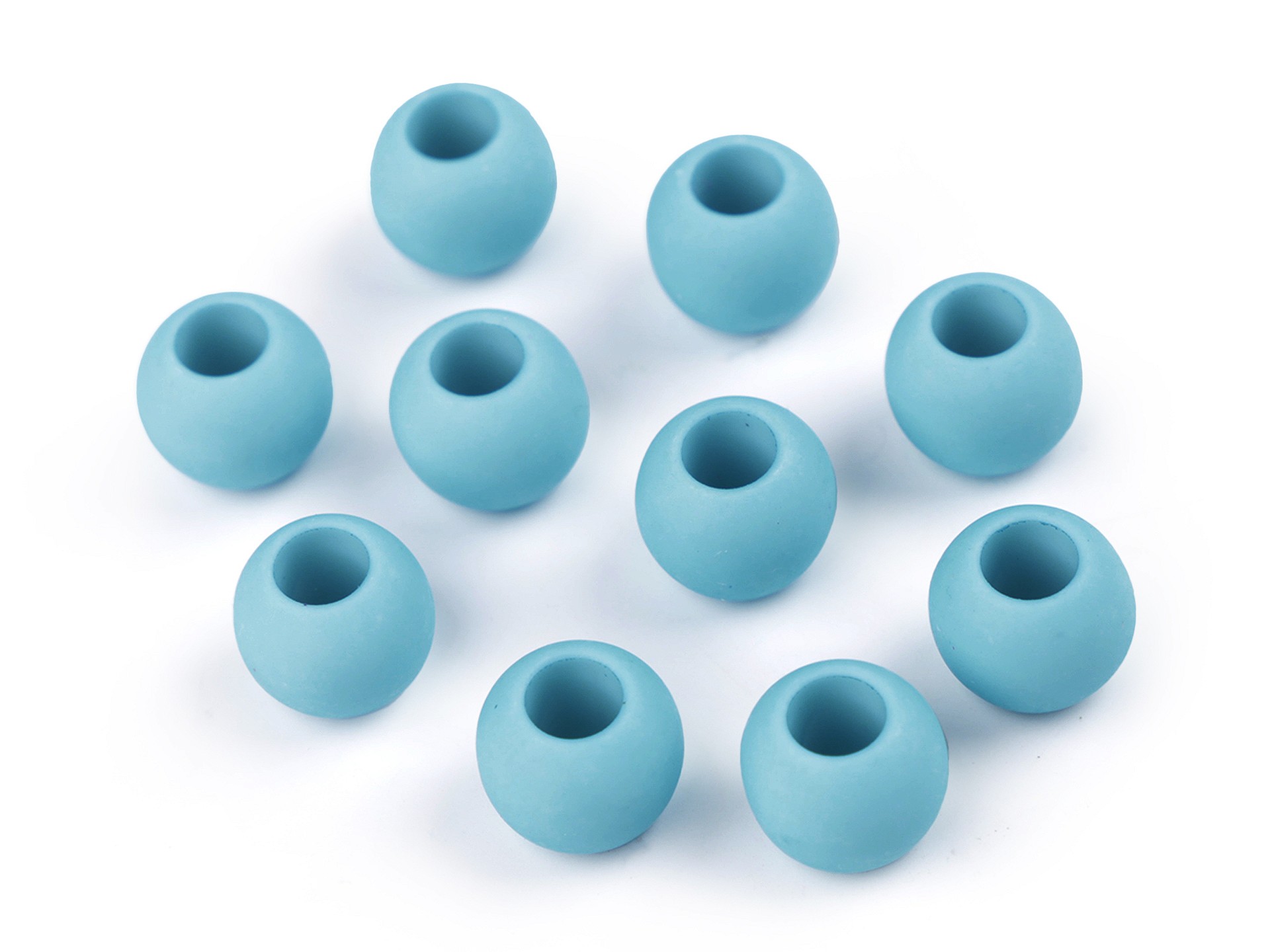Koraliki plastikowe niebieskie 10 x 12 mm 20szt