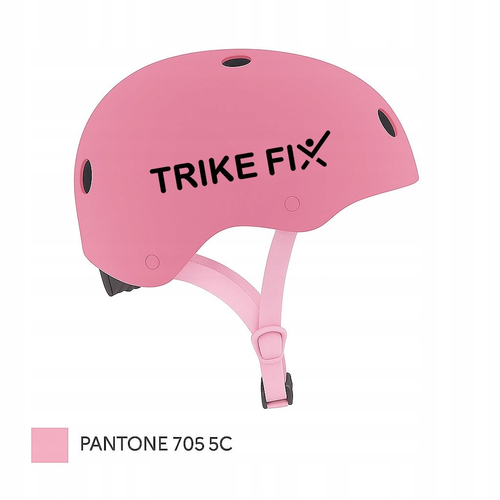 Kask rowerowy dla dziecka Trike Fix dziecięcy regulowany Led S 48-54cm różo