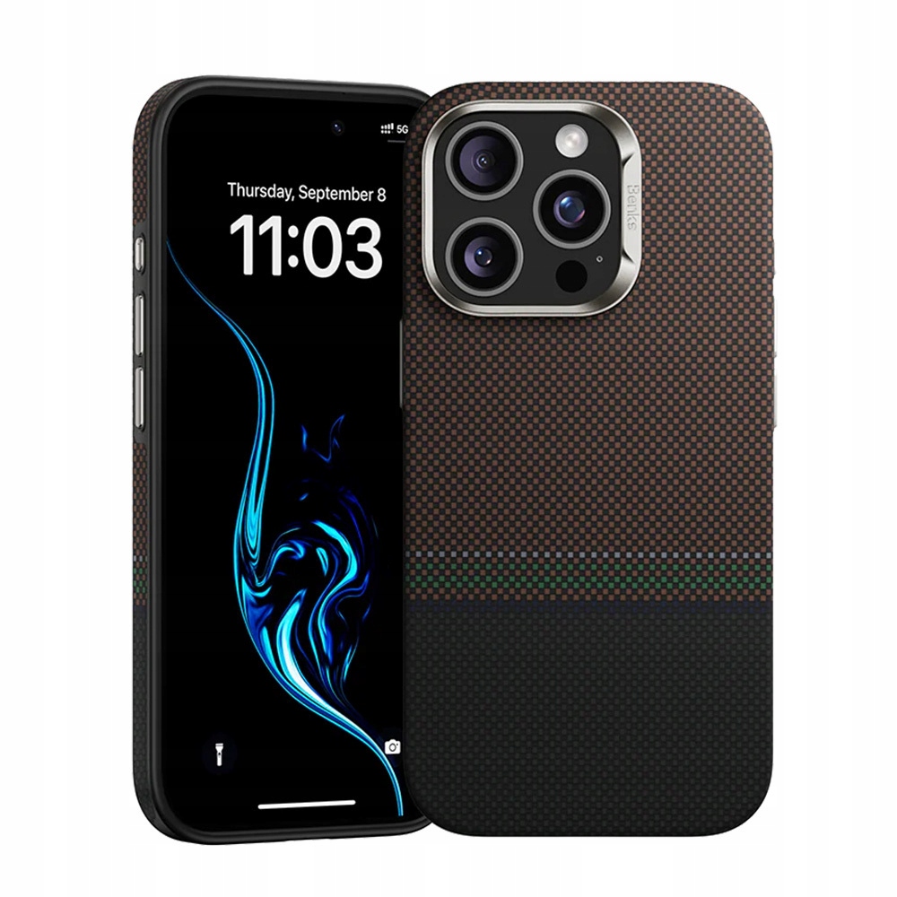 Pouzdro Pouzdro Prestige Kevlar 600D s tlačítkem pro ovládání fotoaparátu pro iPhone Benks Pro