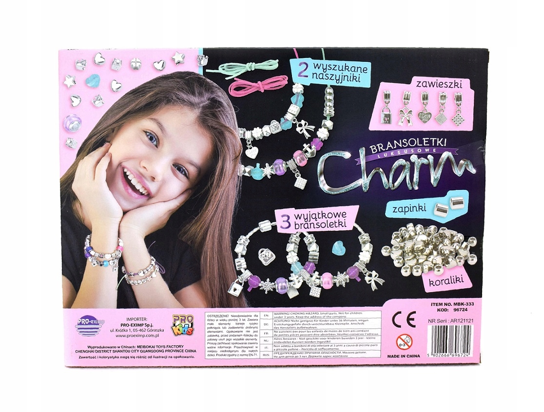 

Luksusowe Bransoletki Charm Jewelery Beads 136 el