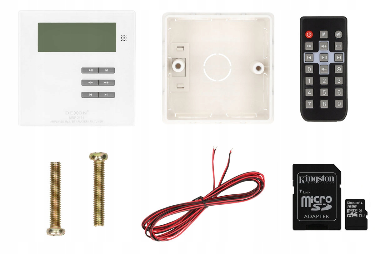 DEXON RADIO PODTYNKOWE BLUETOOTH DO ŁAZIENKI BIAŁE Funkcje funkcja RDS