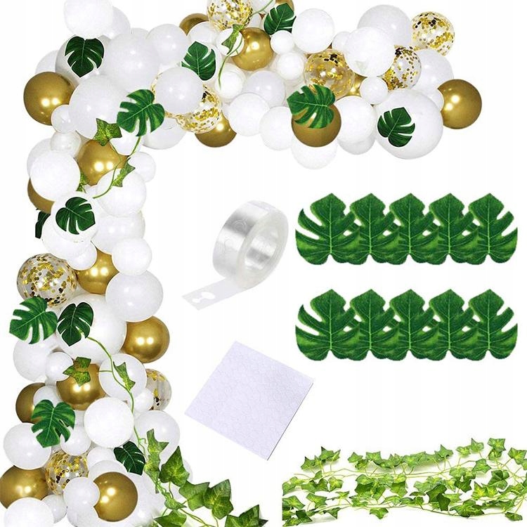 

Gotowy zestaw! Girlanda taśma, liście i balony G13