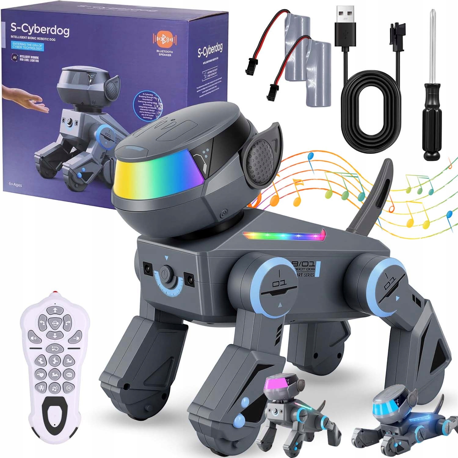 Robotický Pejsek Ovládaný Rc Programovatelný Reaguje Dálkové Ovládání Hudba Přes Bluetooth