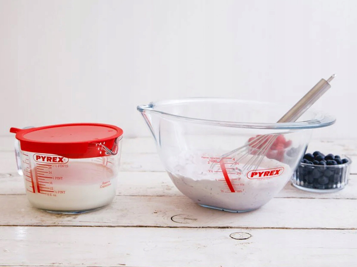 Szklana salaterka miska kuchenna z miarką 4 L Expert PYREX Średnica 30 cm