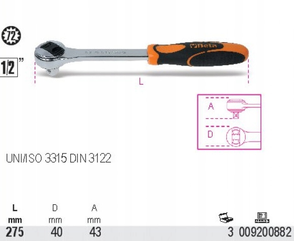 POKRĘTŁO Z MECHANIZ. ZAPADKOWYM BETA 920/55 Marka Beta