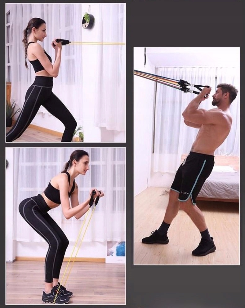 5 GUM OPOROWYCH DO ĆWICZEŃ SIŁOWYCH GUMY ZESTAW Model XJ3738