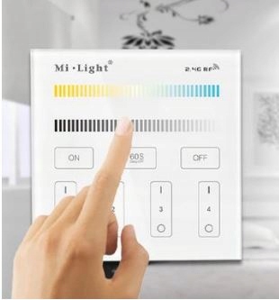 Panel ścienny 4 strefowy do taśm CCT MONO Mi-light Kod producenta 0000003349