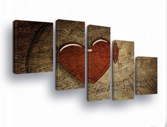 Obraz 170x100 Strom srdce textúra príroda láska teplo útulnosť