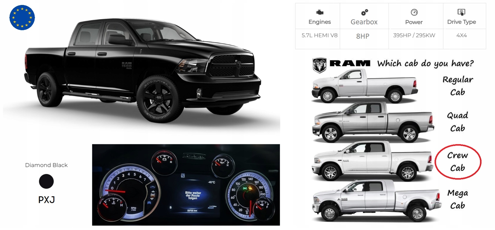 кронштейн крепление RAM 1500 IV РЕСТАЙЛИНГ 14-