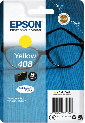 Epson Singlepack Yellow 408 DURABrite Ultra Ink