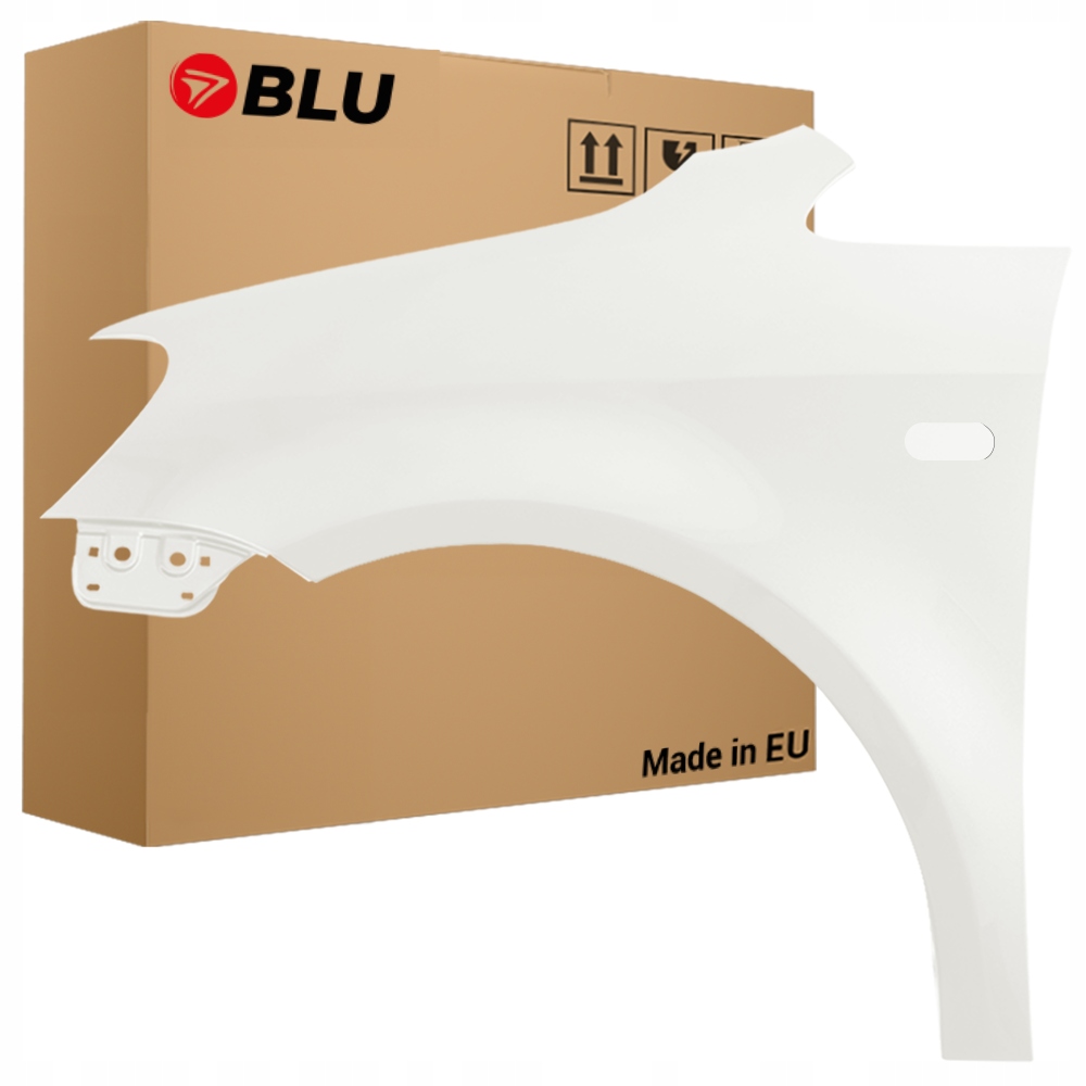 Blu Blatník Vw Caddy III 3 2K Lift LB9A levý bílý 10-15 přední s otvorem