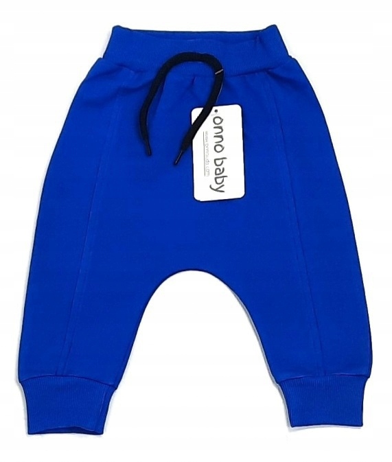 

Spodnie Baggy Dresowe Niebieskie Bawełniane r.80