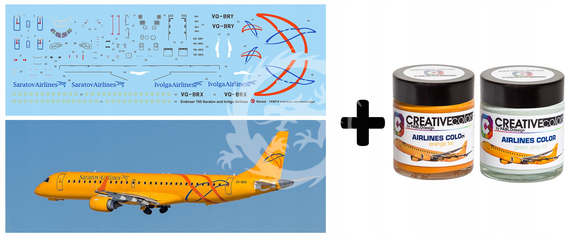 Sada obtisků Banzai 144014 barvy saratov set 2x30ml