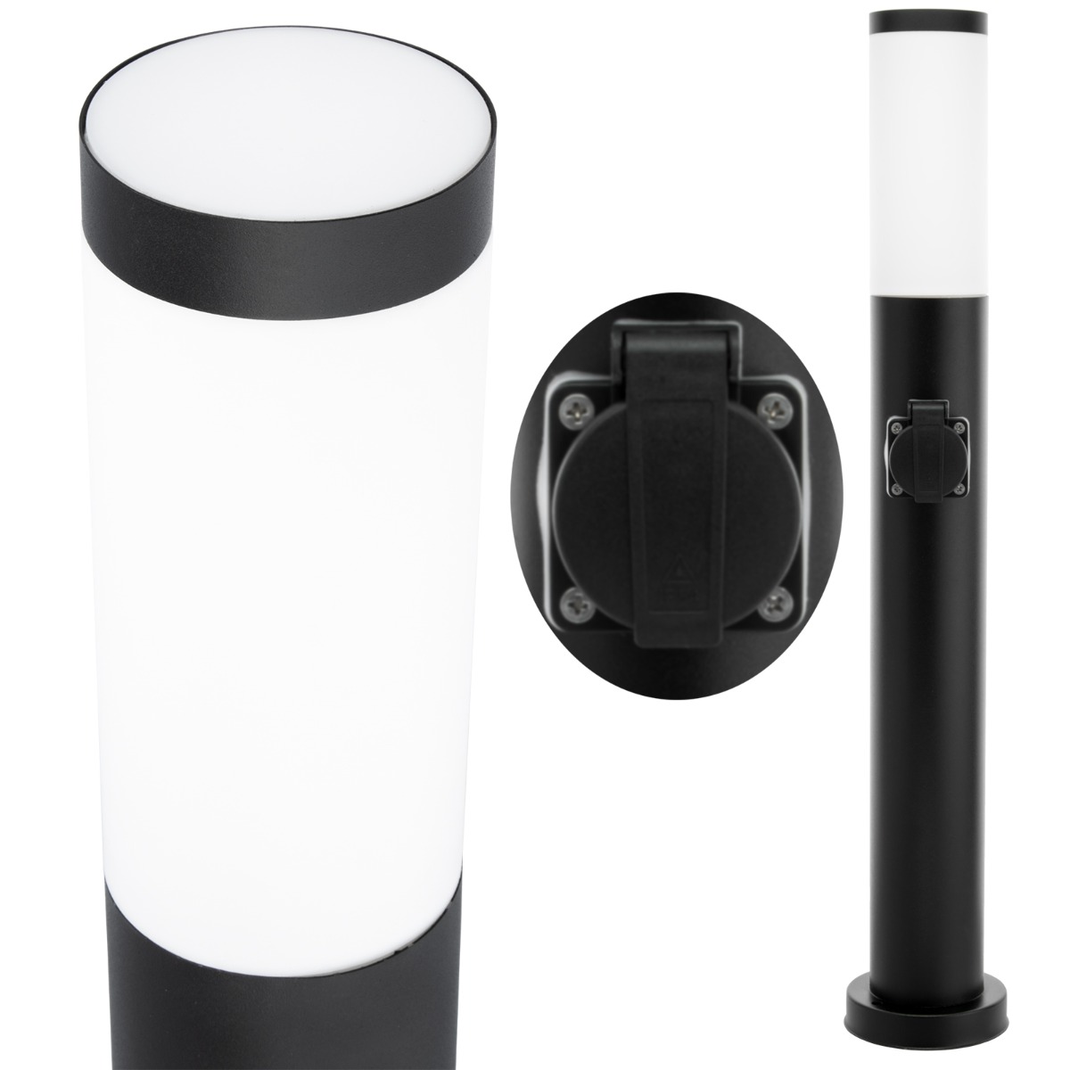 

Lampa Ogrodowa E27 Słupek 65cm z Gniazdem 230V