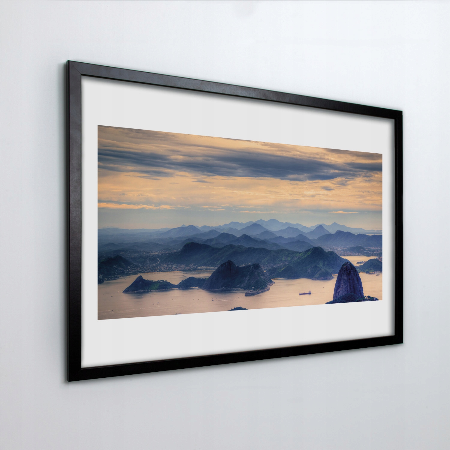 Obraz v rámu na zeď Hory ostrova panorama 30x20