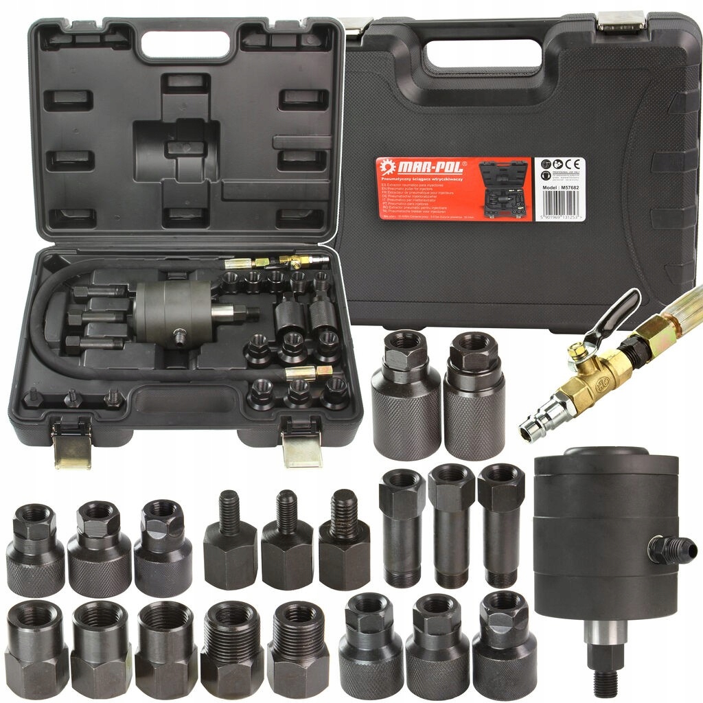 Pneumatický rázový vyťahovač vstrekovačov so sadou adaptérov M57682