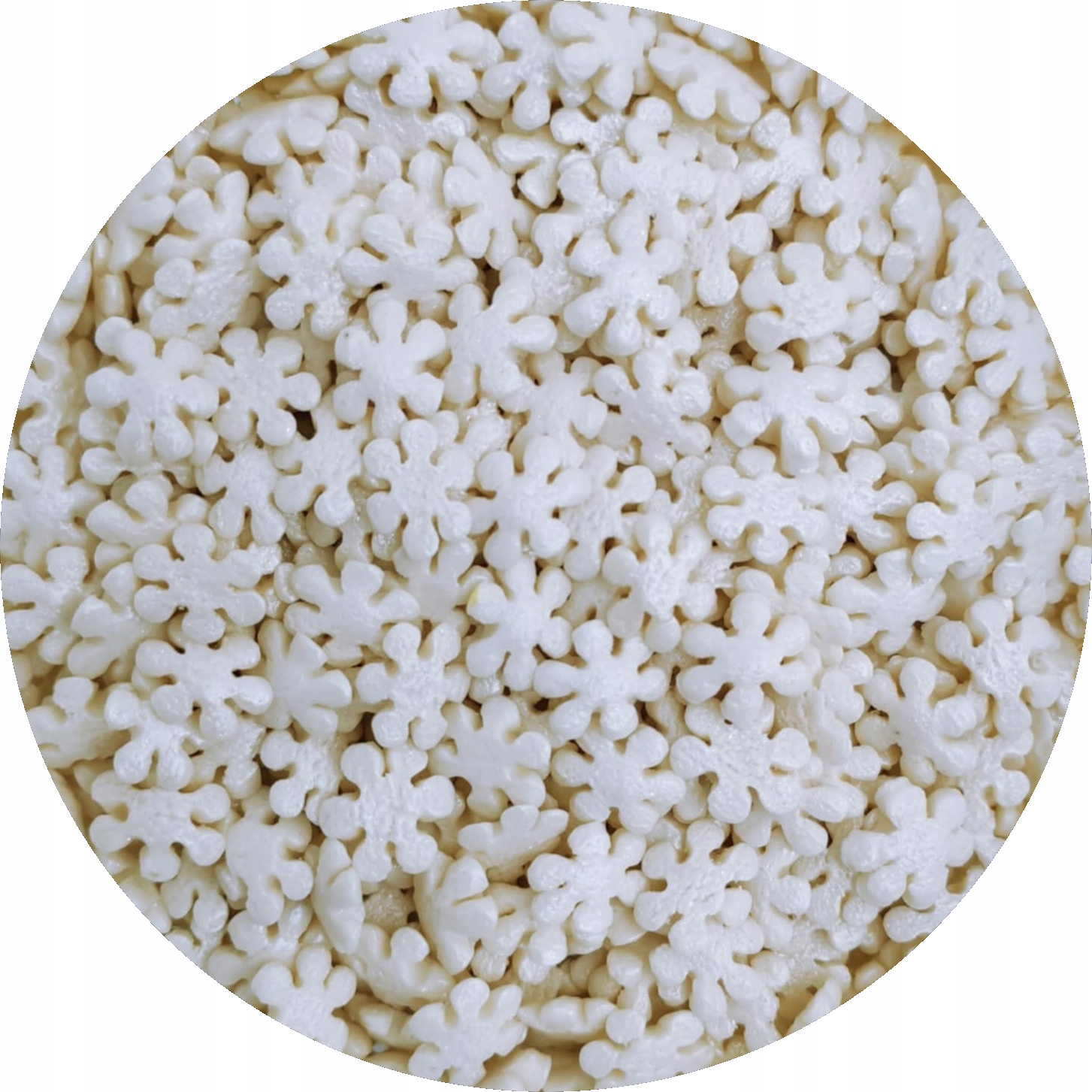 Posypka Cukrowa Konfetti Śnieżynki Białe Perłowe 1 kg