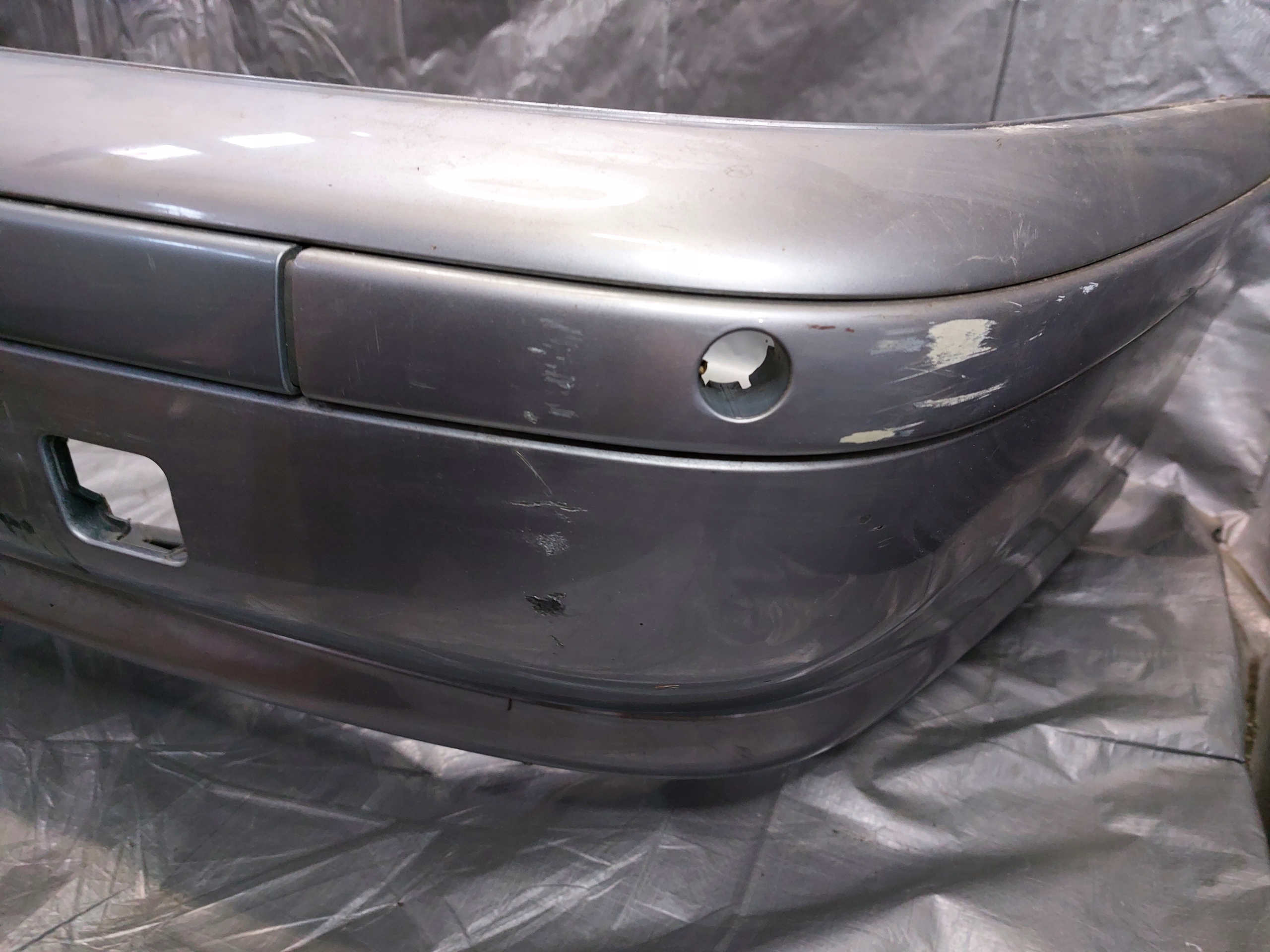 bumper rear part BMW E39 sedan LIFT ARCTIC SILVER