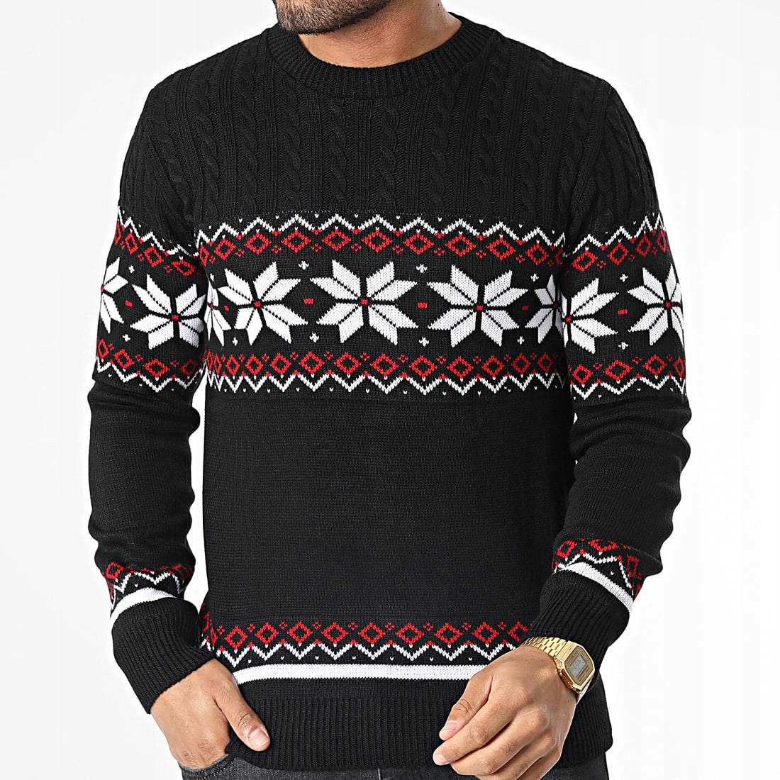 Pánský elastický norský svetr