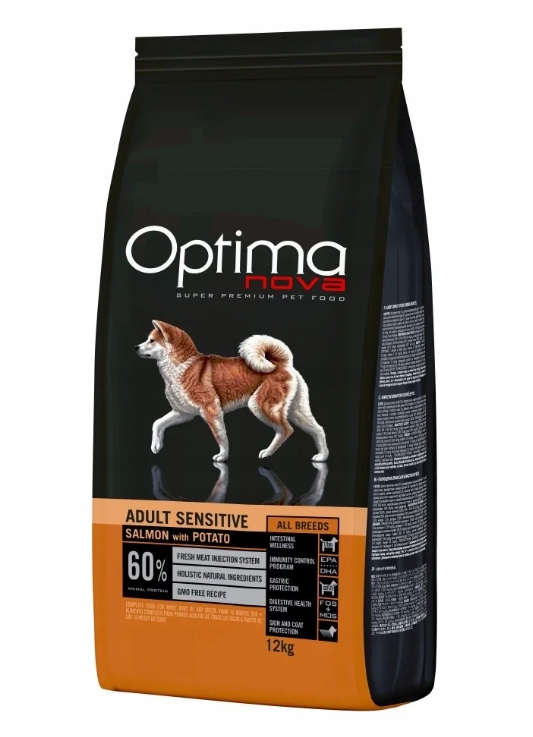 Sucha karma dla psa Optimanova Adult Sensitive Salmon & Potato 12kg