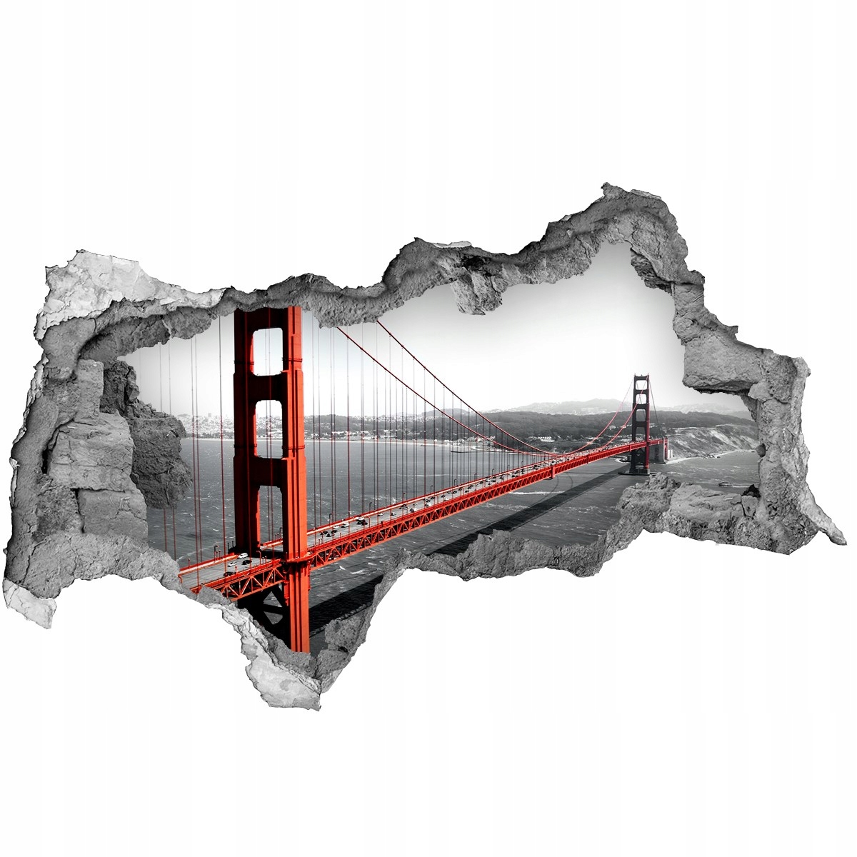 

Fototapeta dziura na ścianę 3d Most San Francisco