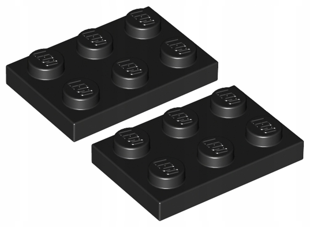 

Lego Płytka 2x3 Czarna/Black (3021/302126) 2szt