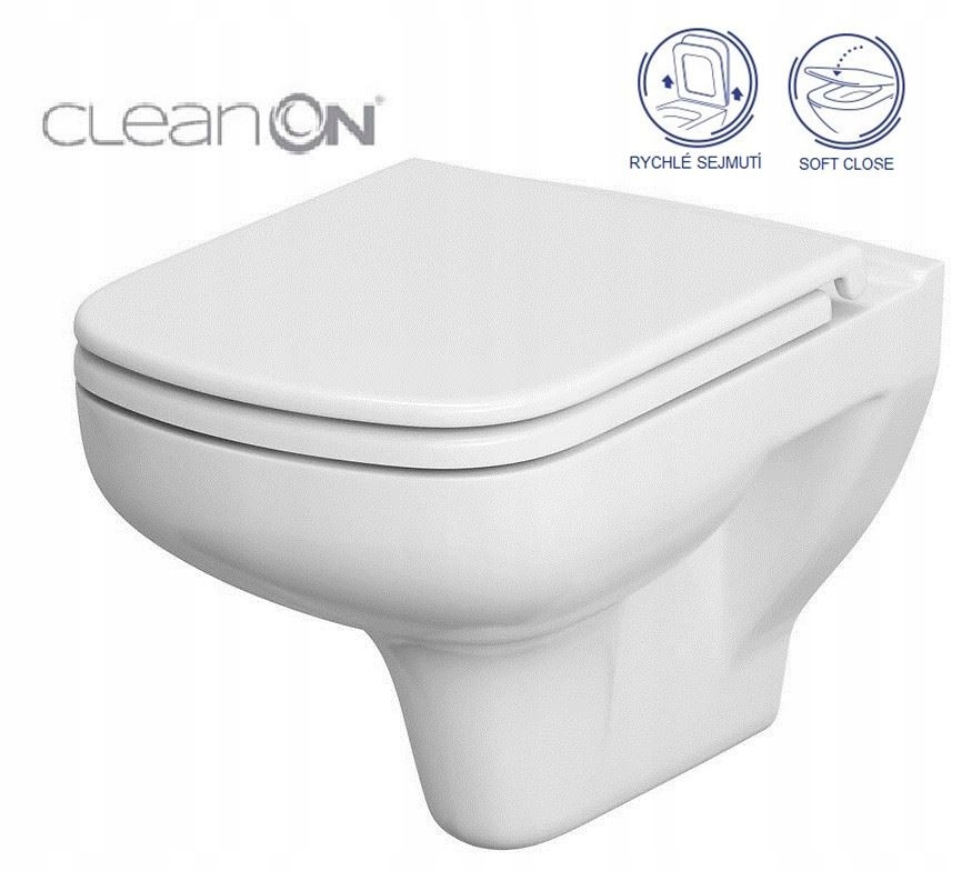 Set 652 Závěsná Wc Mísa Colour New Cleanon Se Sedátkem Dur Anti Softclose