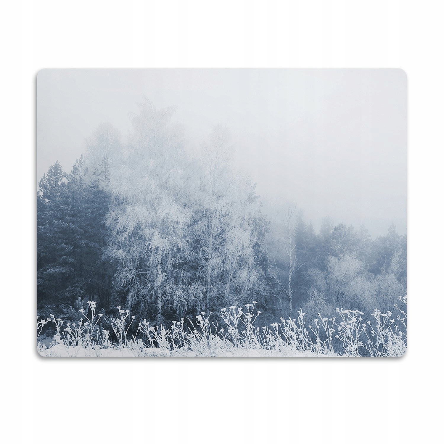 Levně Podložka pod misku pro psa kočku Zimní stromy 90x60 cm