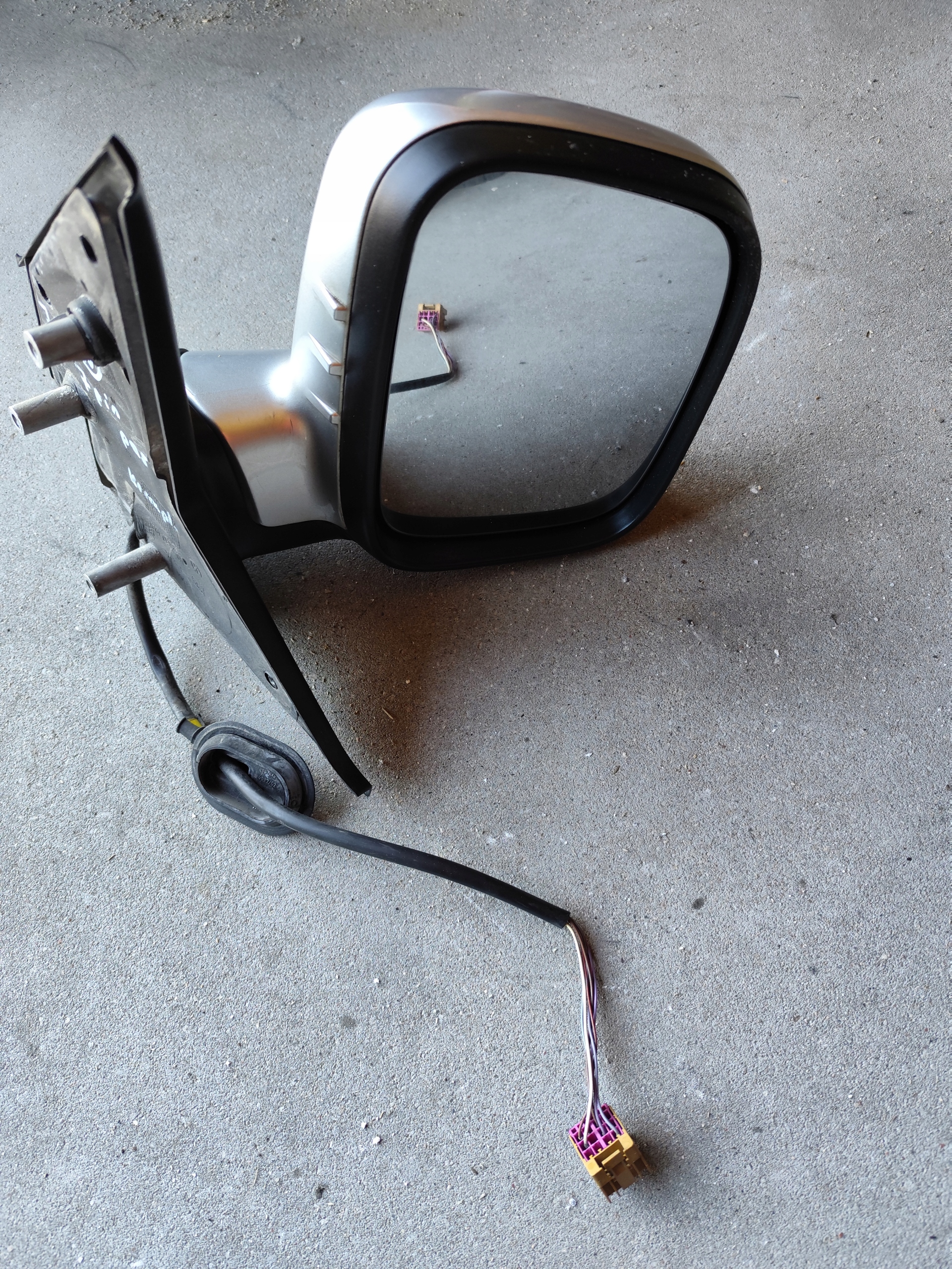 mirror mirrors komplet VW T5 right left pasazer/kierowca 7 PIN silver