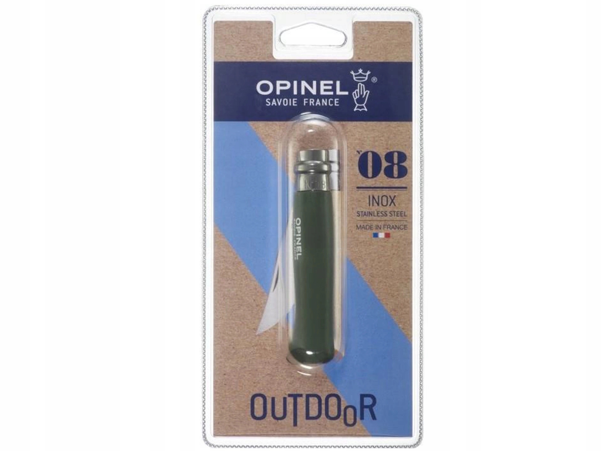 Nóż składany Opinel Colorama Khaki 08 Blister