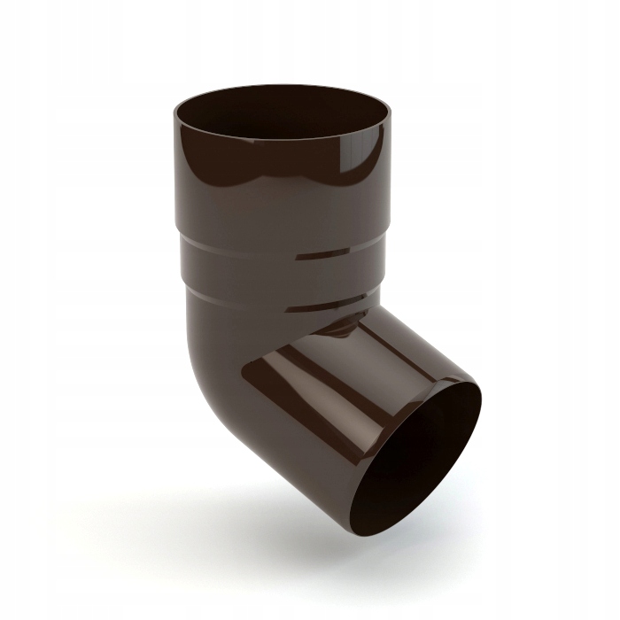 KOLANO rury spustowej PVC GAMRAT 63 mm BRĄZ