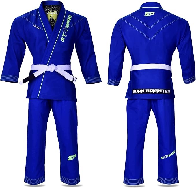 Kimono Bjj Starpro A1 Brazilian Jiu Jitsu Gi Niebieskie Lekki Strój