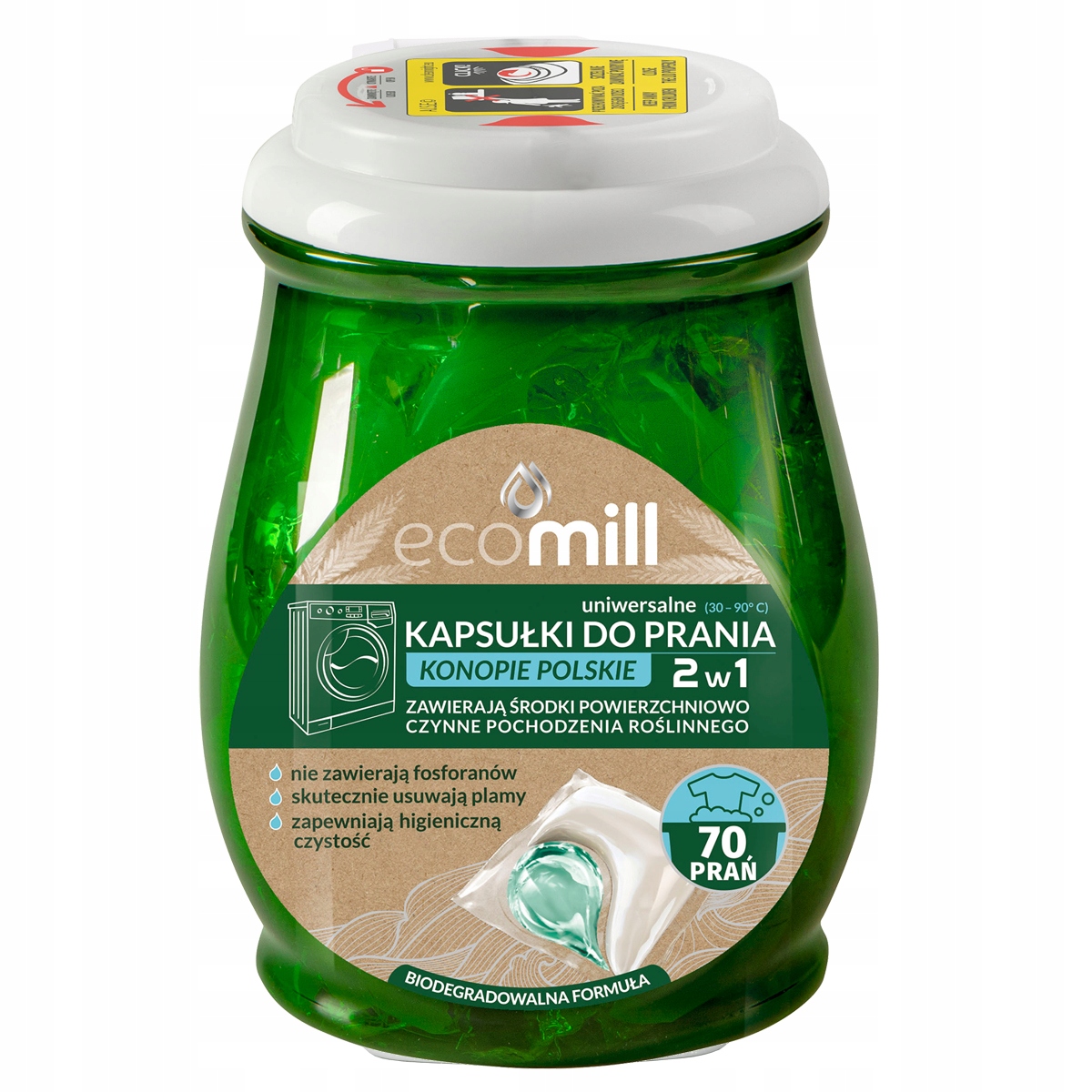 Levně Ecomill Kapsle na praní konopí Polské 70 ks