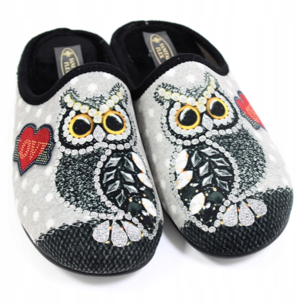 Pantofle sova stříbrná Sanital Flex šedé Z25677X vel.39