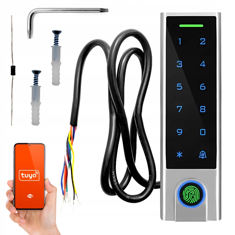 Kódový Zámok, Vodotesná Klávesnica, Rfid Čítačka, Odtlačok Prsta, WiFi, Tuya