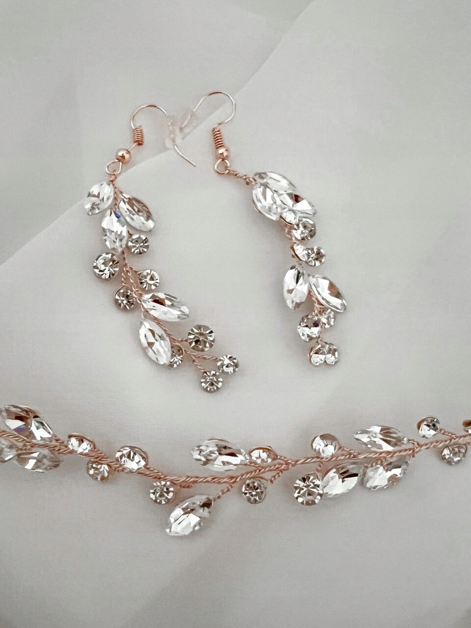 Kolczyki Gentle Rose Gold Materiał Inny