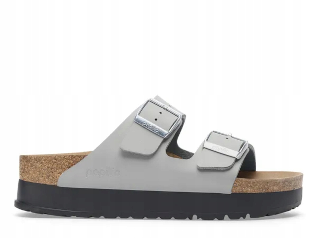 Klapki Birkenstock Arizona Flex Platform Bfnarrow Szare 37