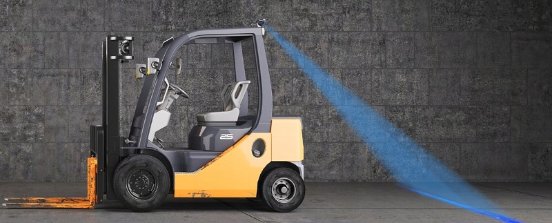 Lampa bezpieczeństwa dla wózków widowych BLUE LINE Producent części M-Tech