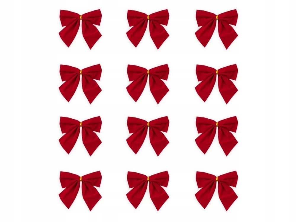 

Świąteczne kokardy na choinkę i prezenty 12 szt